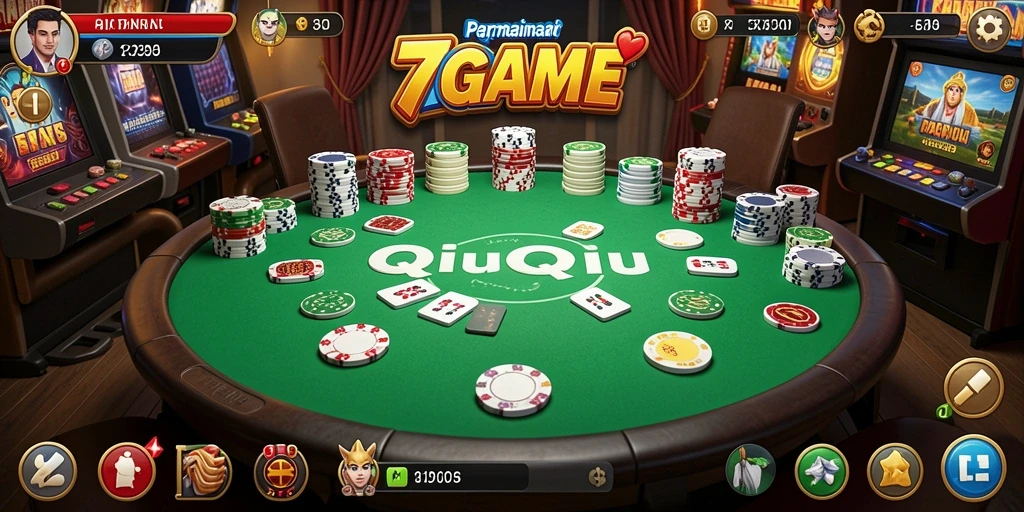 Tampilan gameplay QiuQiu yang menarik dan interaktif.