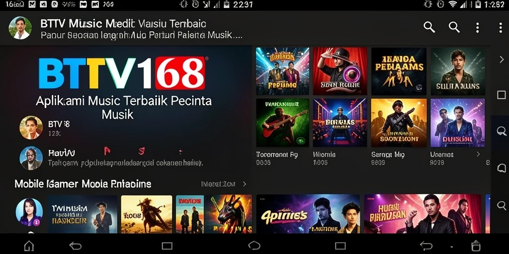 Tampilan gameplay BTV168 menunjukkan antarmuka musik yang menarik.
