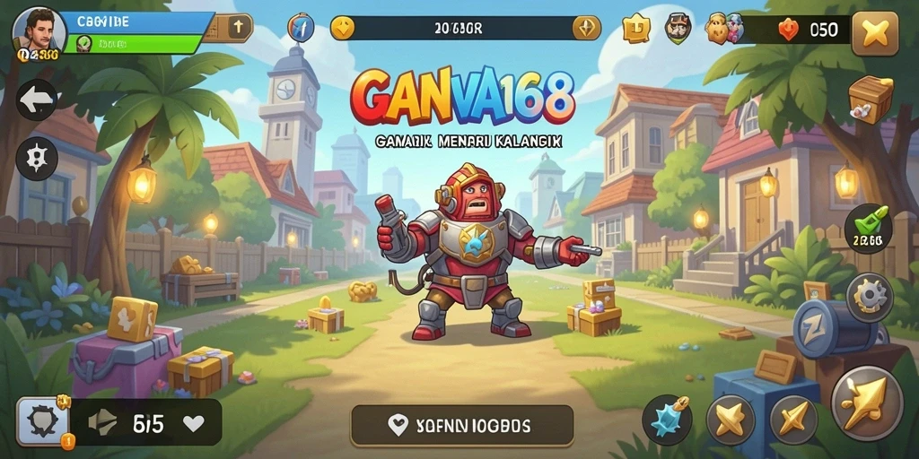 Tampilan gameplay Idle CANVA168 yang menarik dan menghibur.