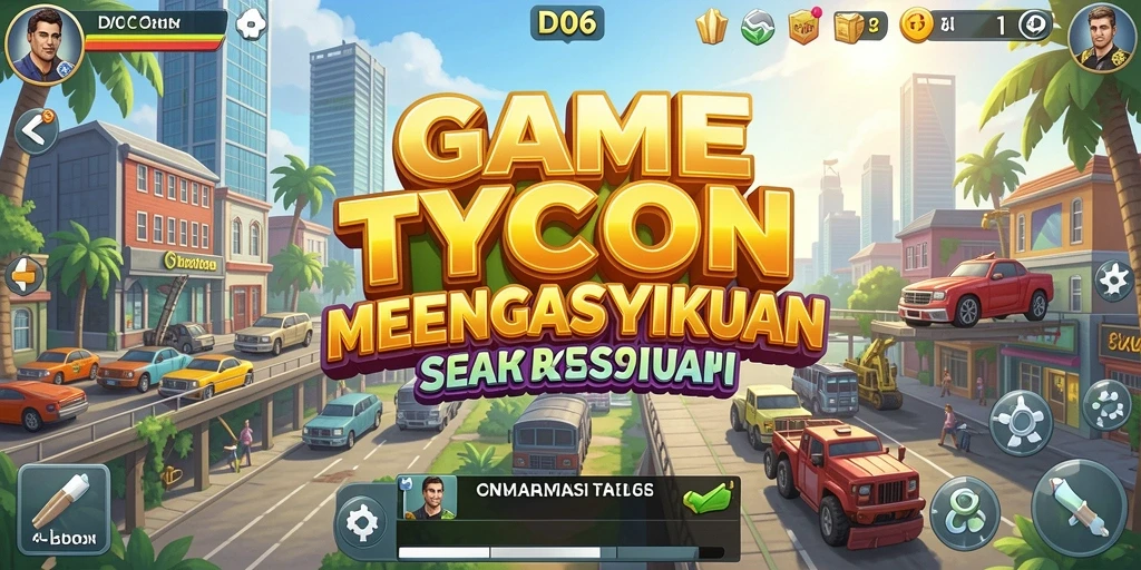 Tampilan gameplay menarik dari D06 yang menampilkan pengelolaan bisnis.