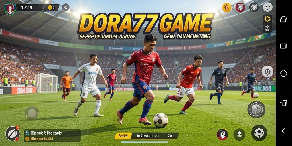 Tampilan gameplay DORA77 dengan aksi seru di lapangan.