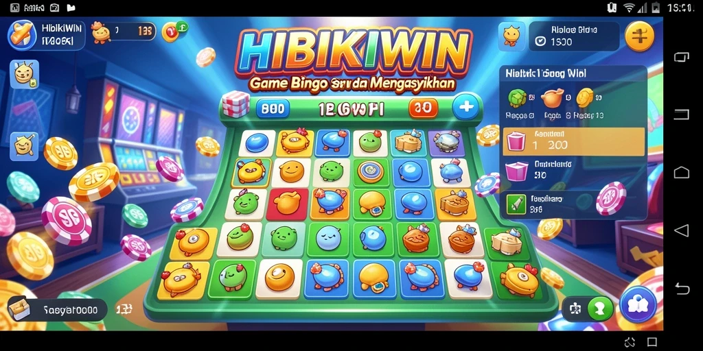 Tampilan gameplay Bingo yang seru dan menarik dalam HIBIKIWIN.