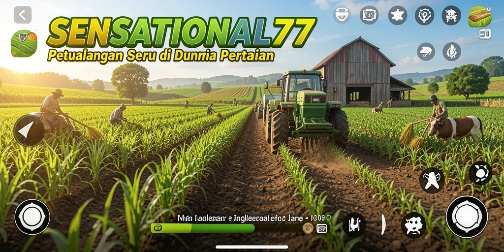 Tampilan menarik gameplay <strong>SENSATIONAL77</strong> yang menggambarkan keseruan bertani.